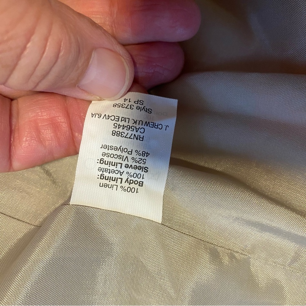 J.Crew Light Orange Linen Blazer Women’s 4 Classic Tailored Jacket - Picture 8 of 12